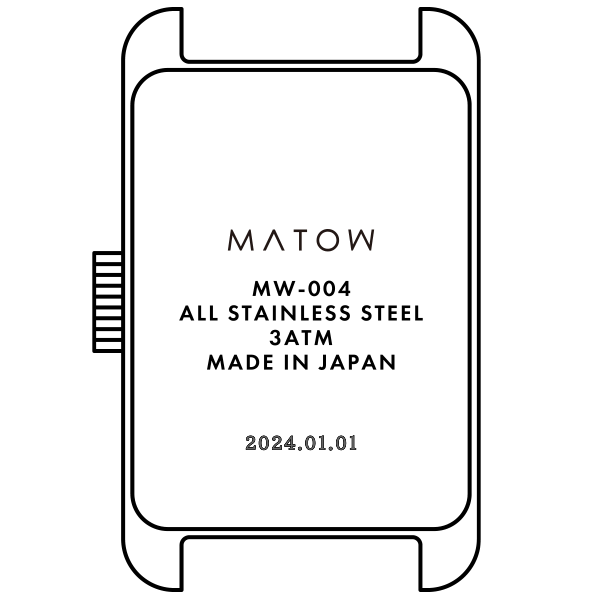 MATOW マトウ TSUKI 清月 / MINI SQUARE ROSE GOLD WHITE レディース
