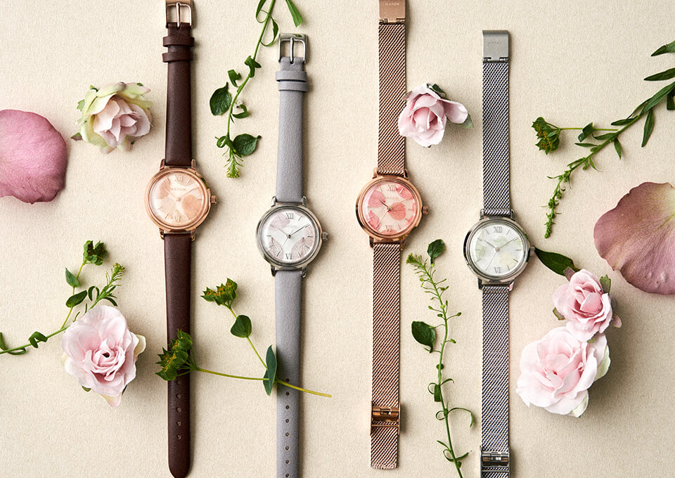 フラワーアレンジメント時計 ブラウン 0436_08_1.jpg