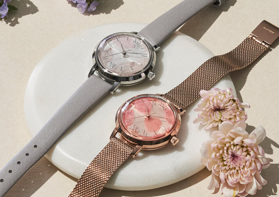 はなもっち　0507 MATOW マトウ TSUKI 朧月 / SQUARE ROSE GOLD BROWN LEATHER