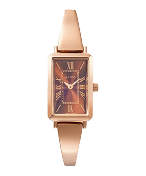 MATOW マトウ TSUKI 月華 / SQUARE ROSE GOLD AMBER レディース 腕時計
