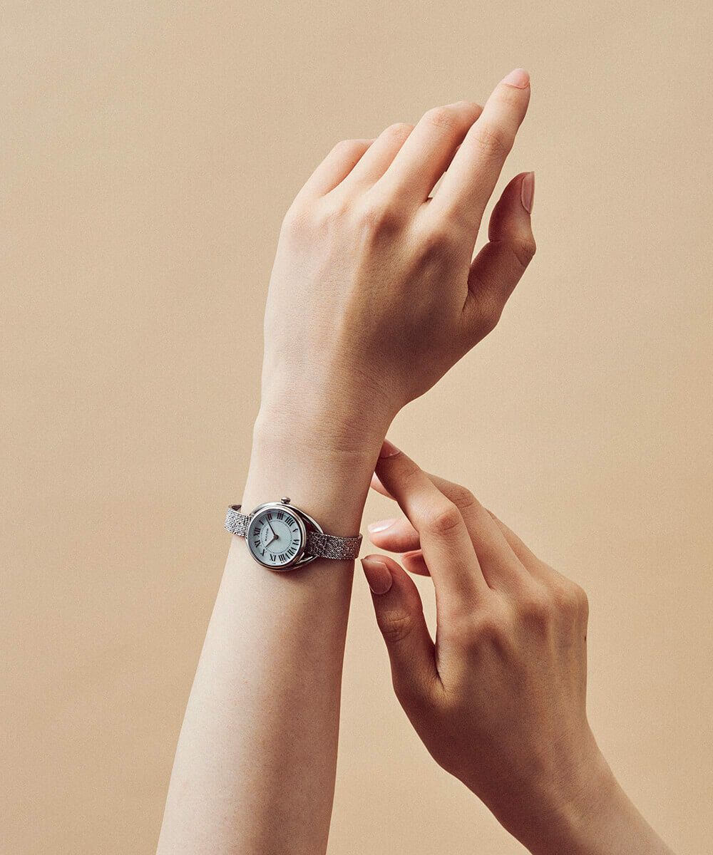 MATOW マトウ SHIKI ROUND SILVER 白亜 / 銀花 レディース 腕時計  