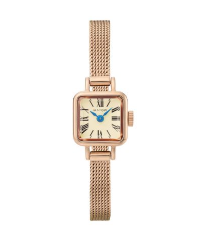［予約販売：8月中旬入荷予定］TSUKI 淡月 / MINI SQUARE ROSE GOLD CHAMPAGNE MESH