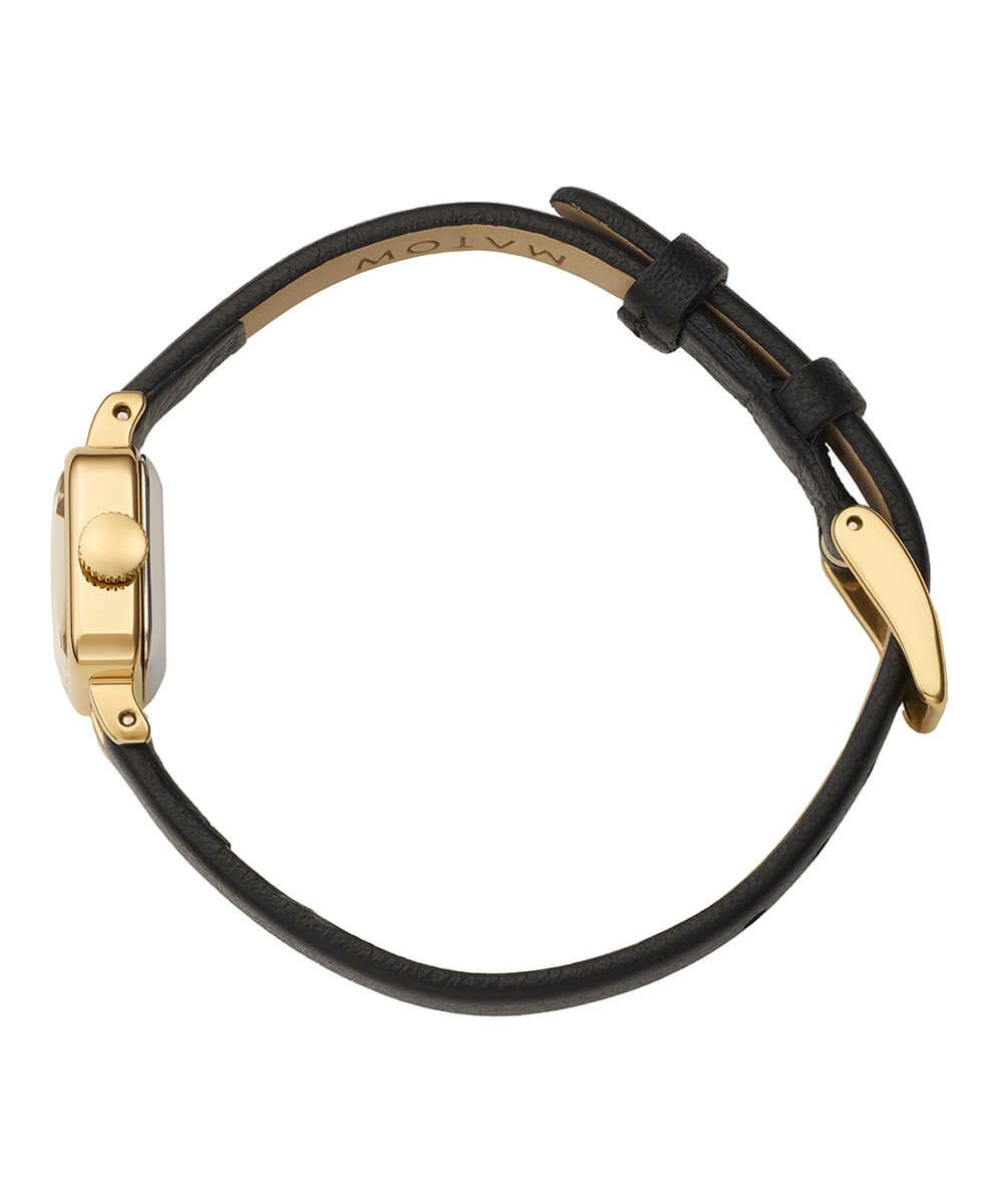 MATOW マトウ TSUKI 淡月 / MINI SQUARE GOLD WHITE BLACK LEATHER 