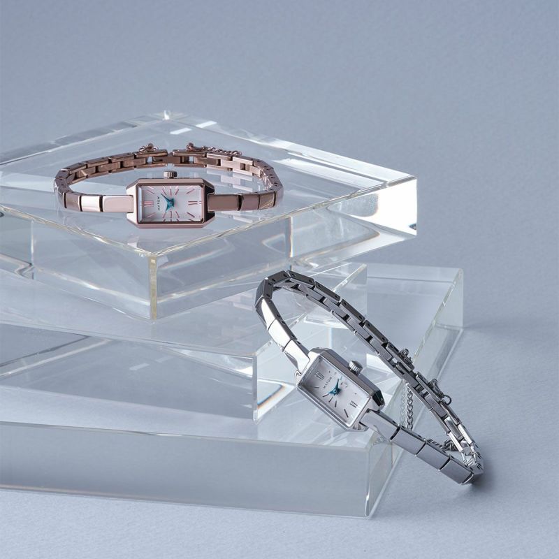MATOW マトウ TSUKI 清月 / MINI SQUARE ROSE GOLD WHITE レディース